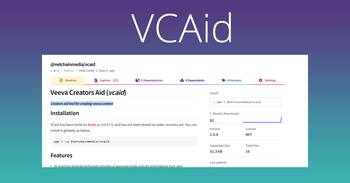 Veeva Creators Aid (VCAid)