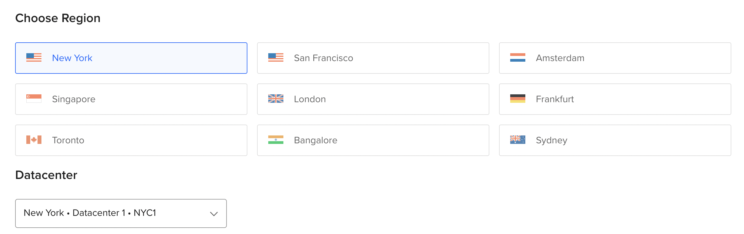 Choosing region for the Digital Ocean Droplet